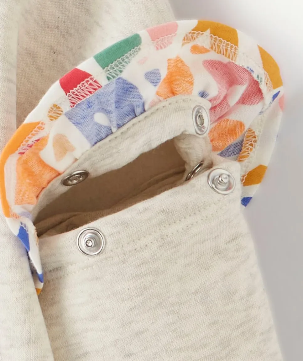 Sweat évolutif fille gris en fibres recyclées avec volants