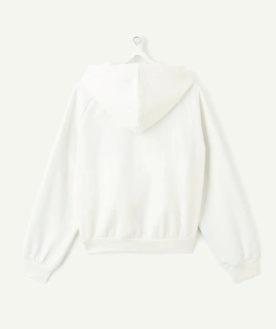 Sweat zippé fille droit bicolore