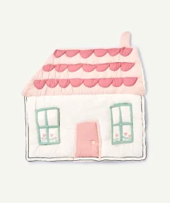 Tapis de parc bébé fille imprimé maison