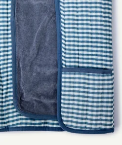 Tapis à langer bébé garçon vichy bleu
