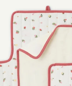 Tapis à langer coton imprimé fleurs