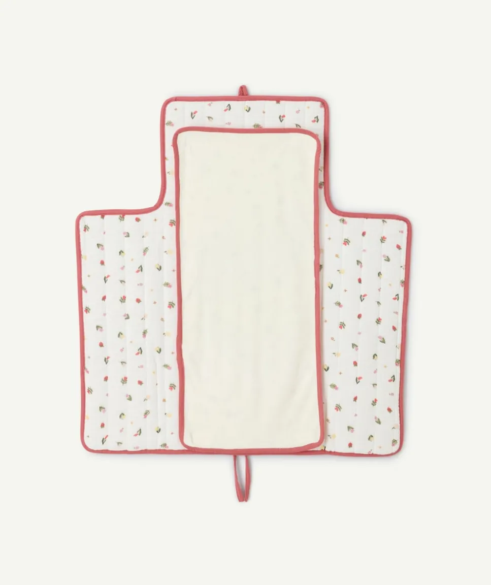 Tapis à langer coton imprimé fleurs