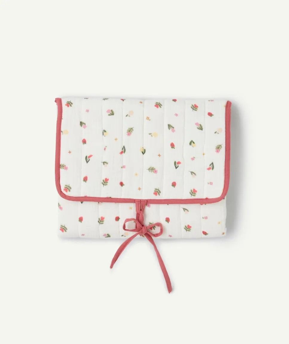 Tapis à langer coton imprimé fleurs