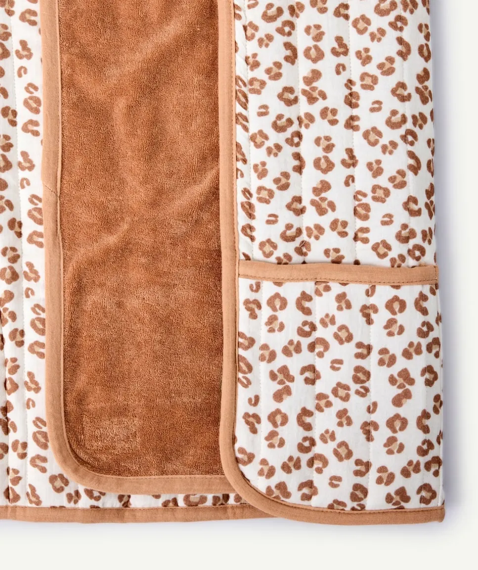 Tapis à langer mixte imprimé léopard