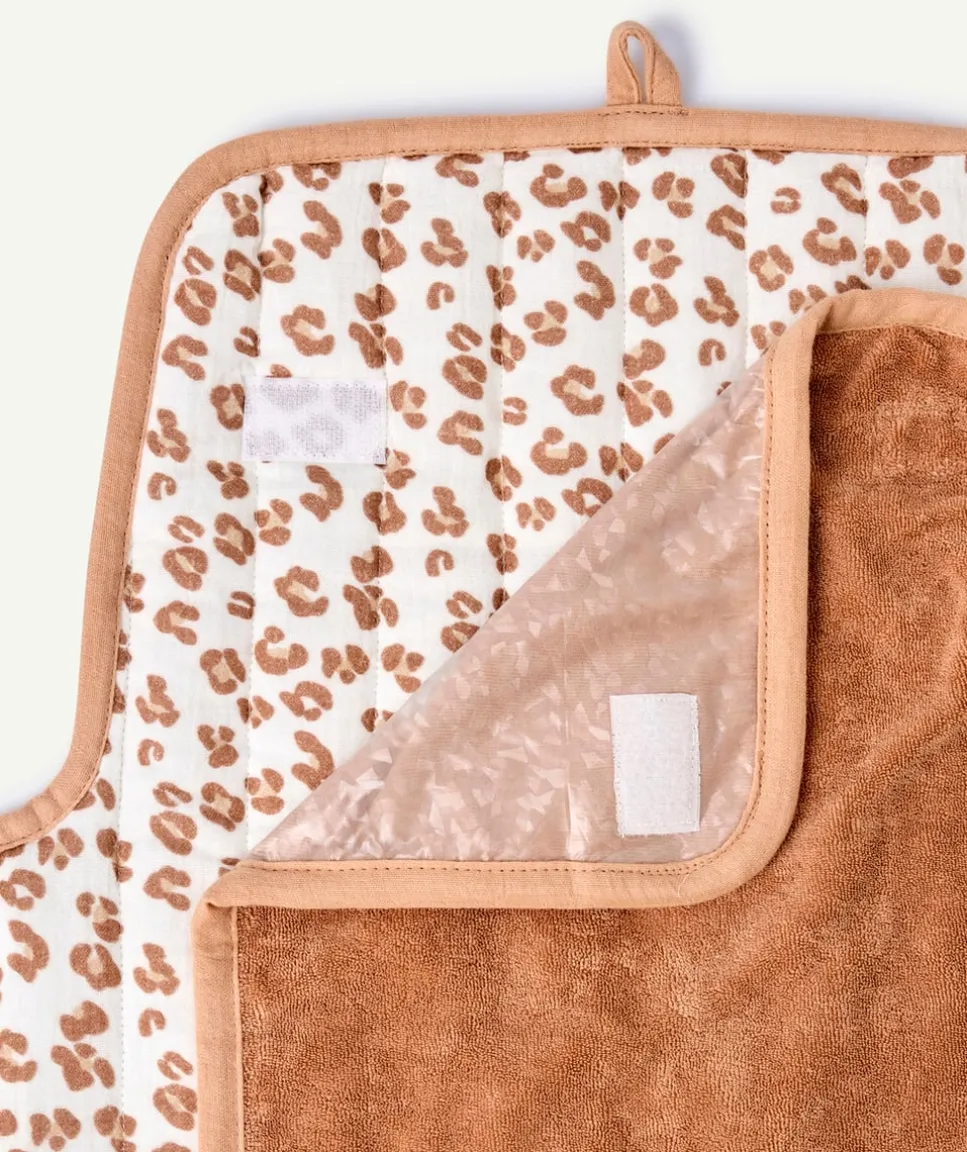 Tapis à langer mixte imprimé léopard