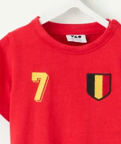 Tee-shirt de foot bébé garçon rouge belgique