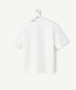 Tee-shirt fille blanc message sequins coupe du monde belgique