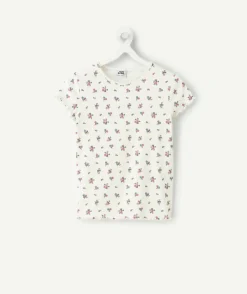 Tee-shirt fille imprimé fleuri