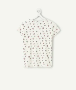 Tee-shirt fille imprimé fleuri