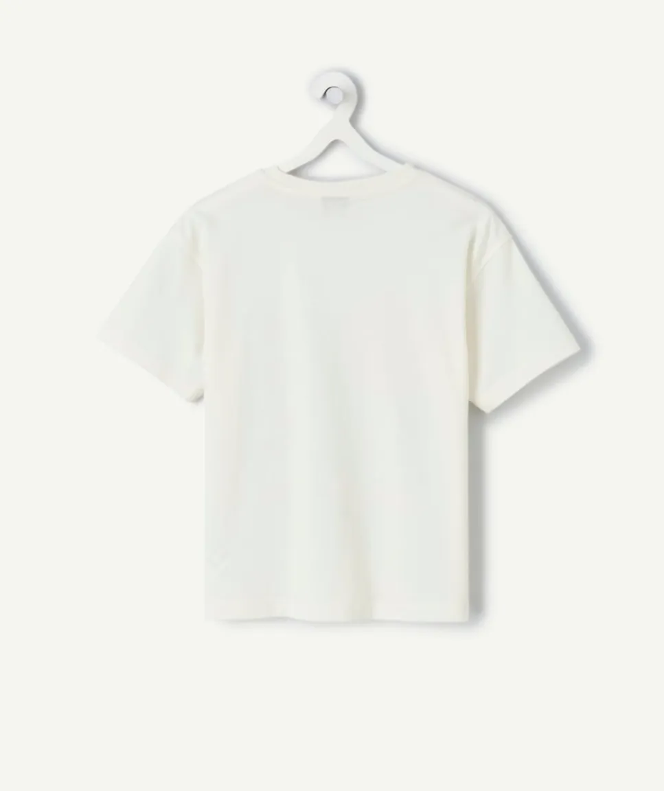Tee-shirt garçon blanc imprimé graphique