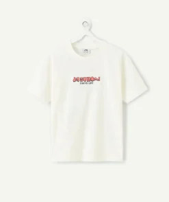 Tee-shirt garçon blanc imprimé tokyo