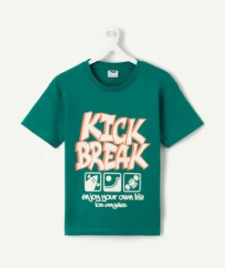 Tee-shirt garçon manches courtes imprimé message