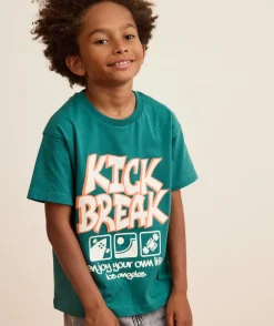 Tee-shirt garçon manches courtes imprimé message