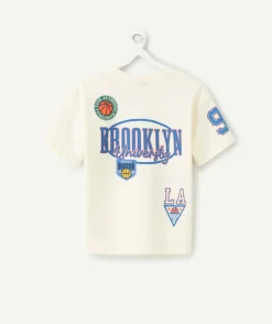 Tee-shirt garçon manches courtes imprimé basket