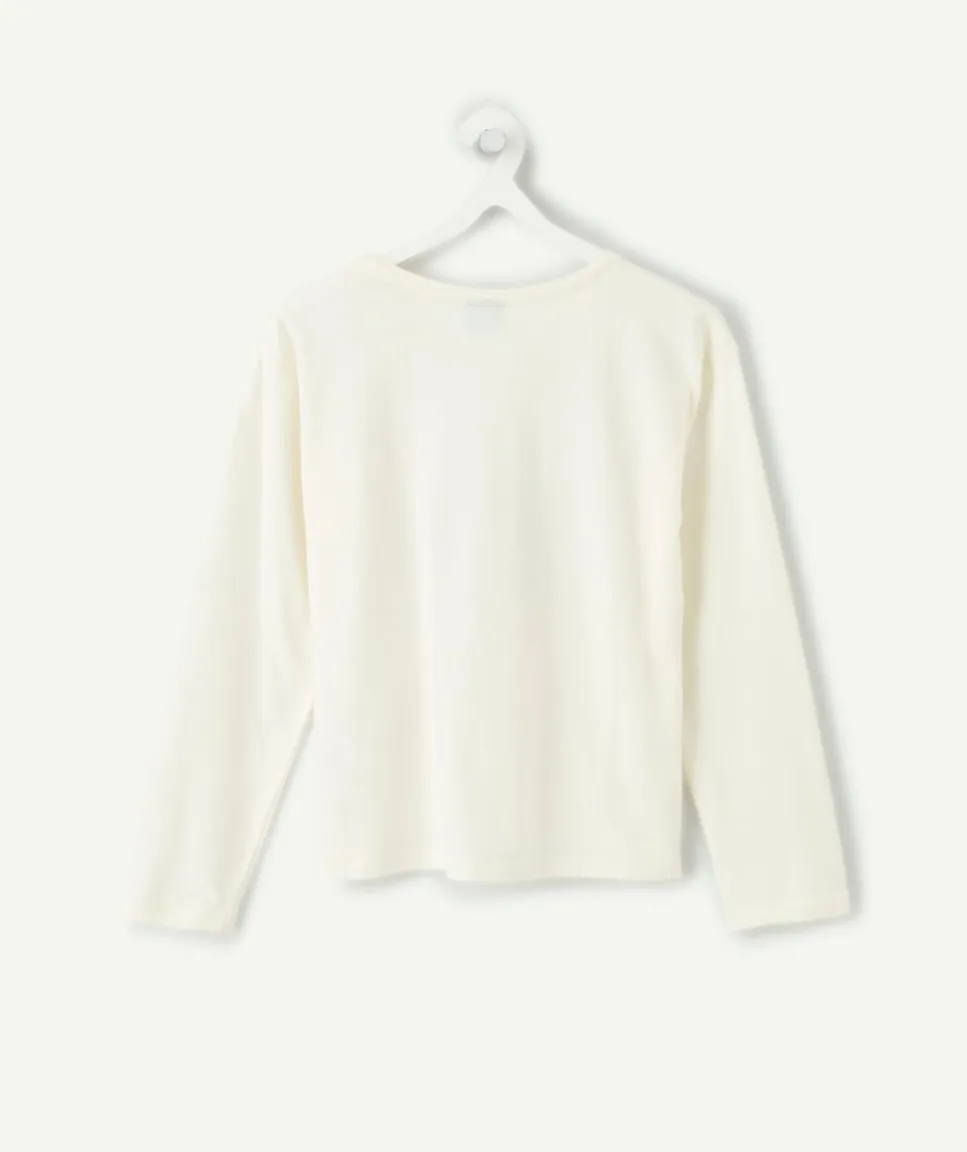 Tee-shirt manches longues fille imprimé tigre