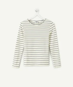 Tee-shirt manches longues fille rayé