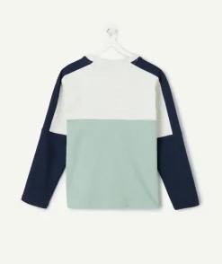 Tee-shirt manches longues garçon colorblock