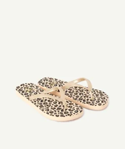 Tong fille imprimé léopard beige