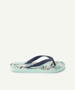 Tongs fille imprimé tropical