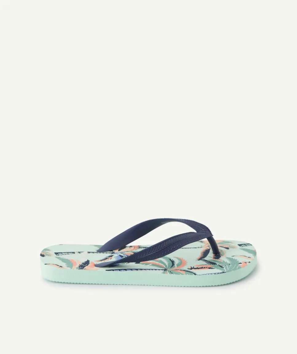 Tongs fille imprimé tropical