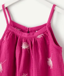 Top fille imprimé rose sans manches