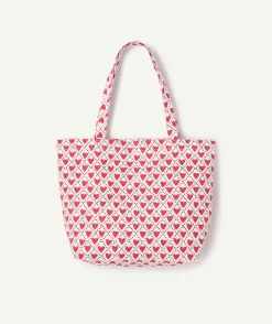 Tote bag fille imprimé cœurs