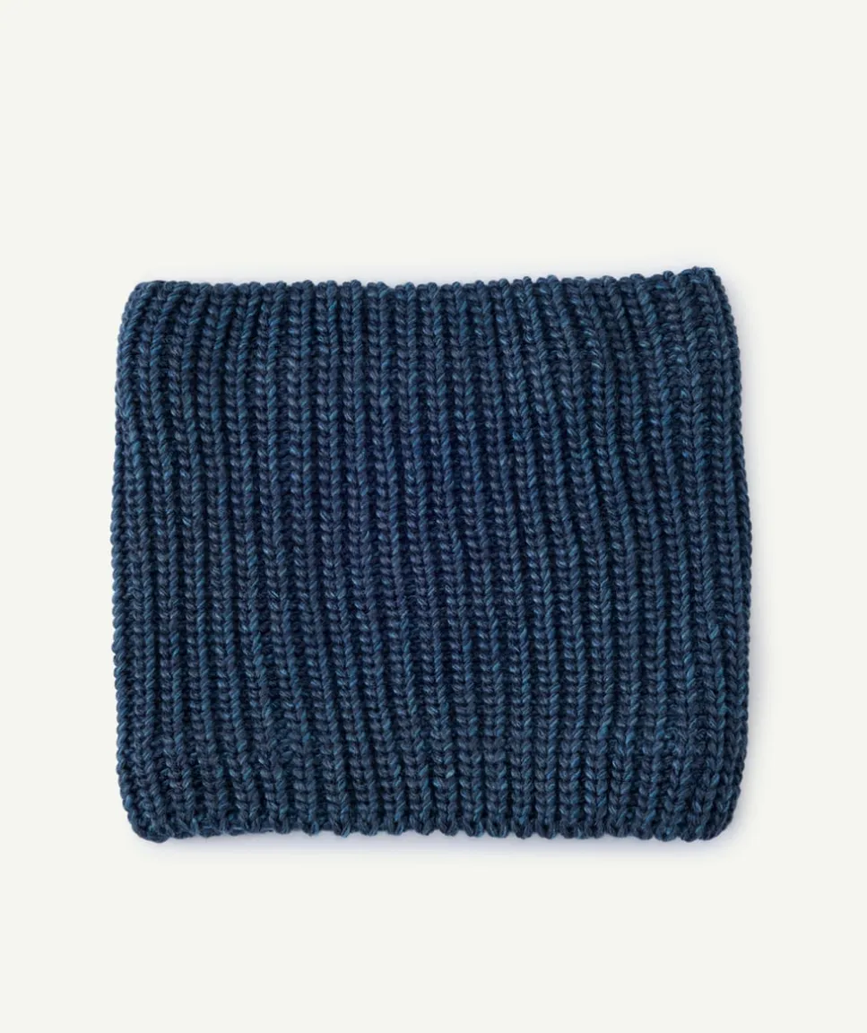 Tour de cou garçon maille bleu