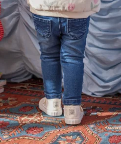 Tregging bébé fille denim usé