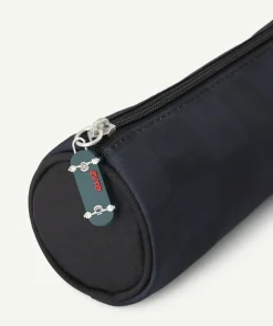 Trousse ronde garçon imprimé skate bleu