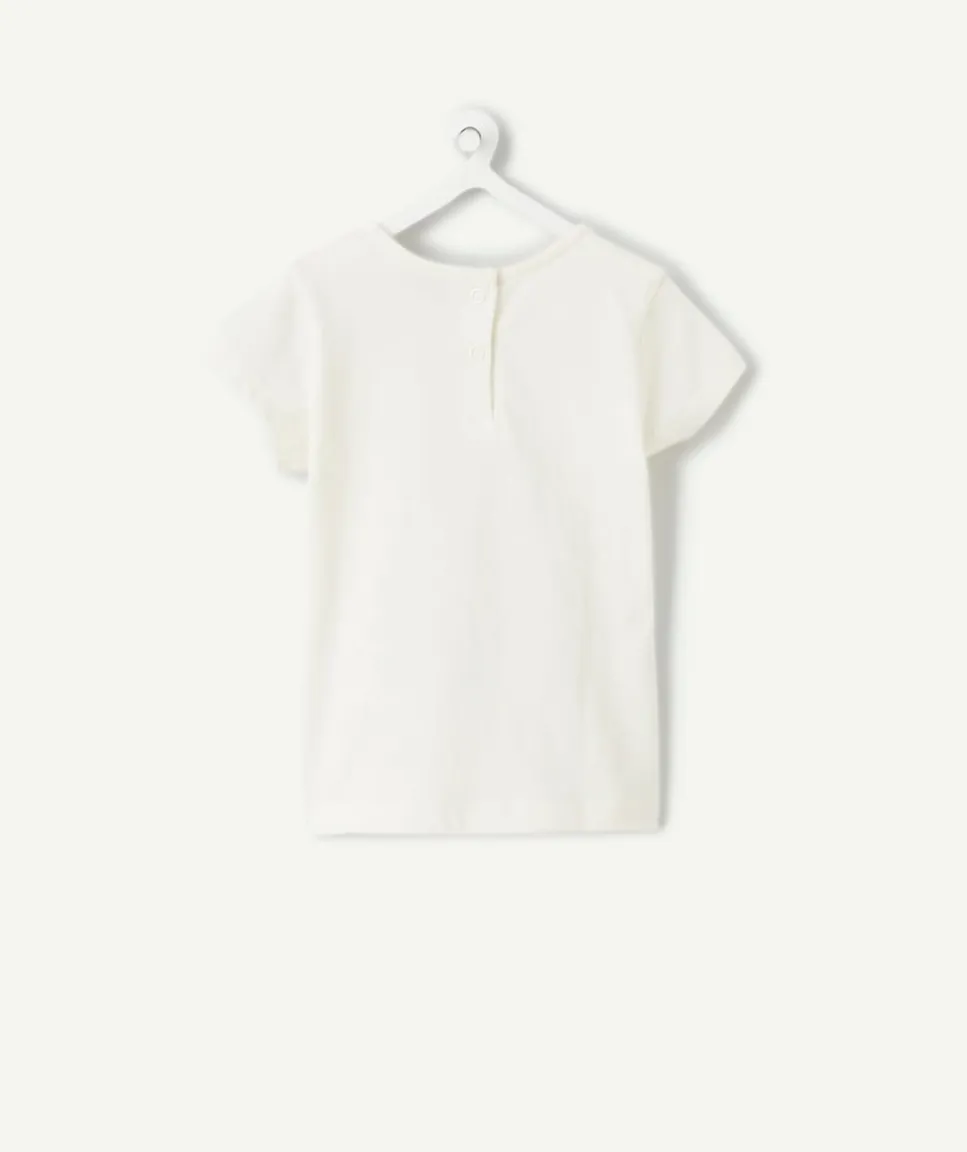 T-shirt bébé fille blanc imprimé