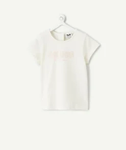 T-shirt bébé fille blanc imprimé