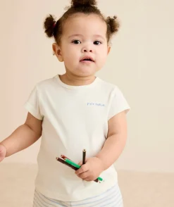 T-shirt bébé fille blanc imprimé