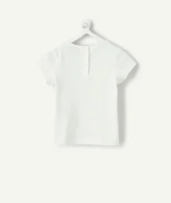 T-shirt bébé fille blanc imprimé