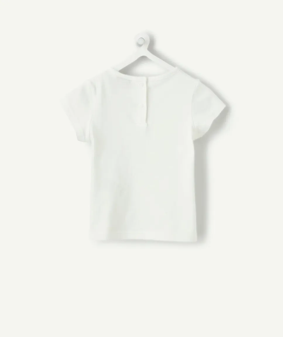 T-shirt bébé fille blanc imprimé