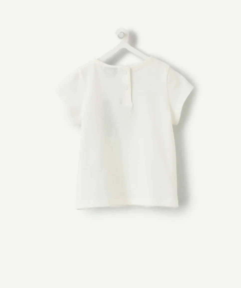T-shirt bébé fille blanc imprimé