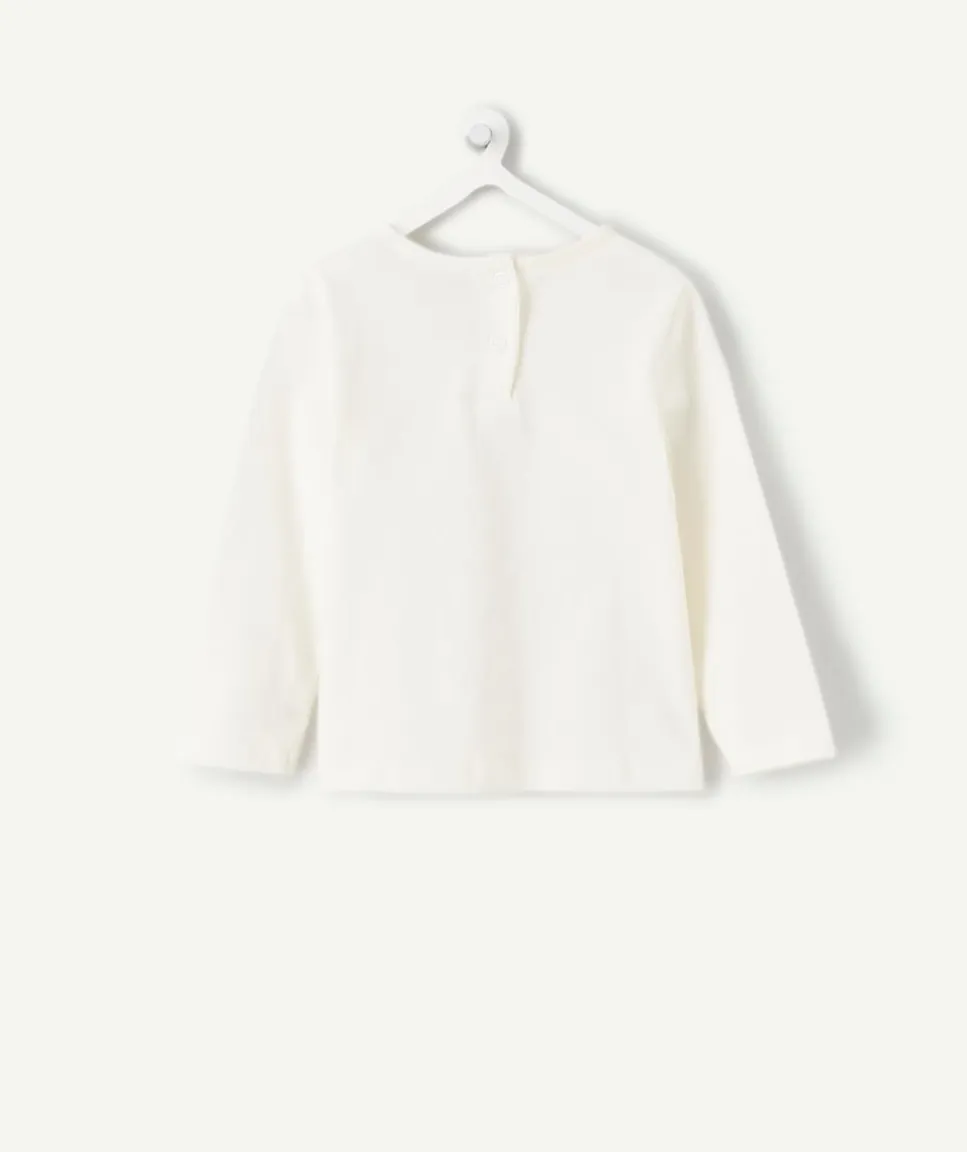 T-shirt bébé fille blanc imprimé