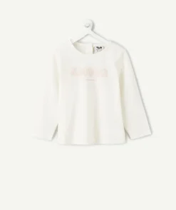 T-shirt bébé fille blanc imprimé