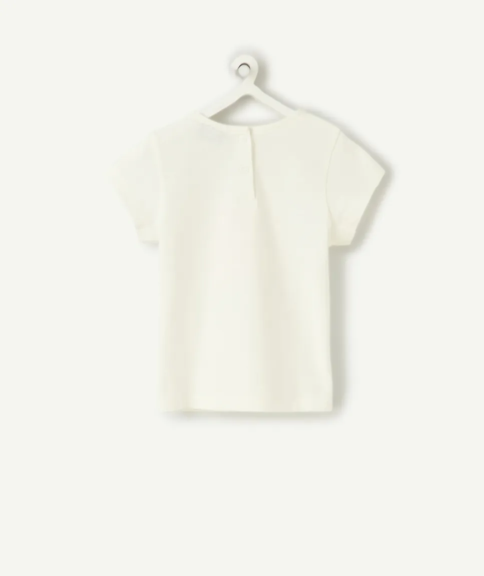T-shirt bébé fille blanc imprimé