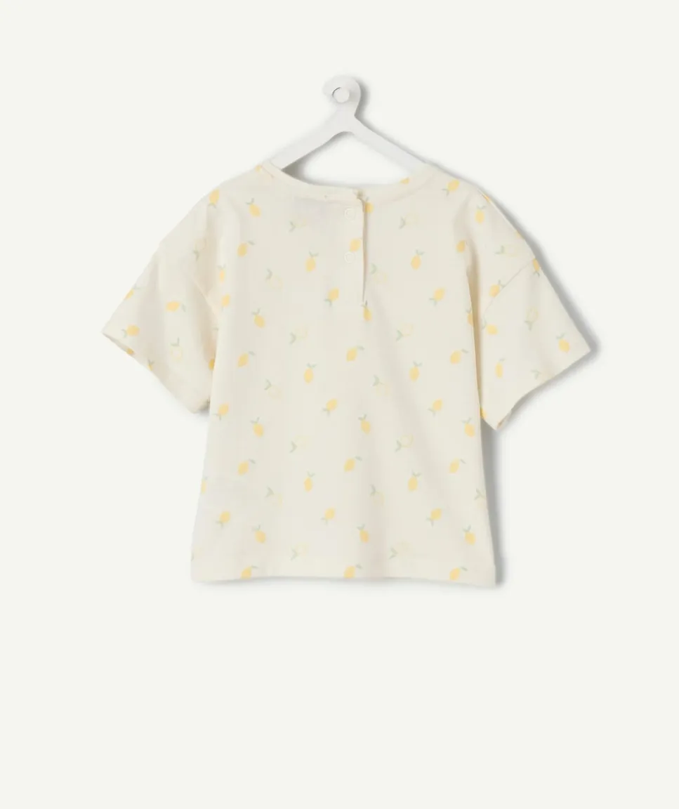 T-shirt bébé fille imprimé citron