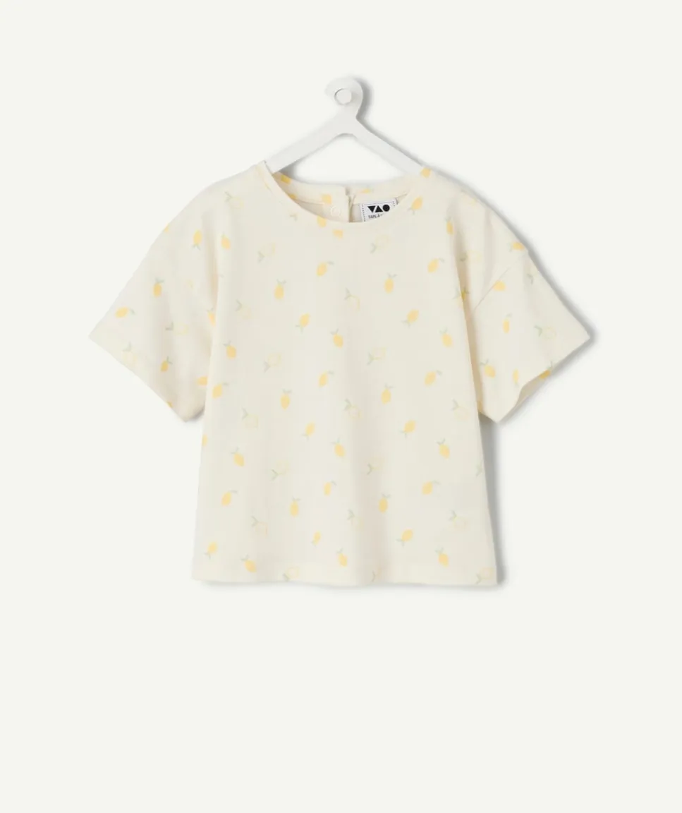 T-shirt bébé fille imprimé citron
