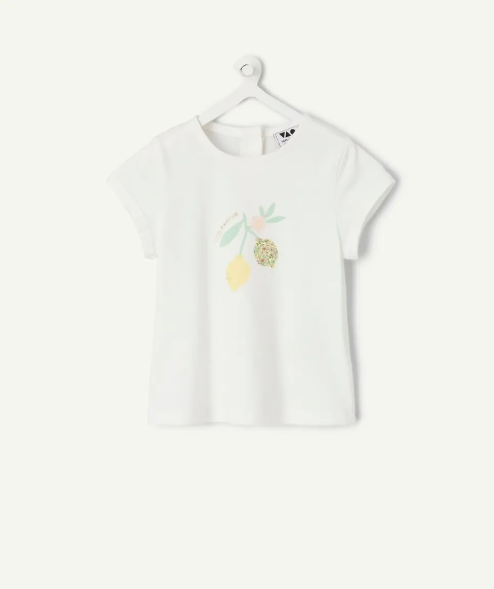 T-shirt bébé fille imprimé citron