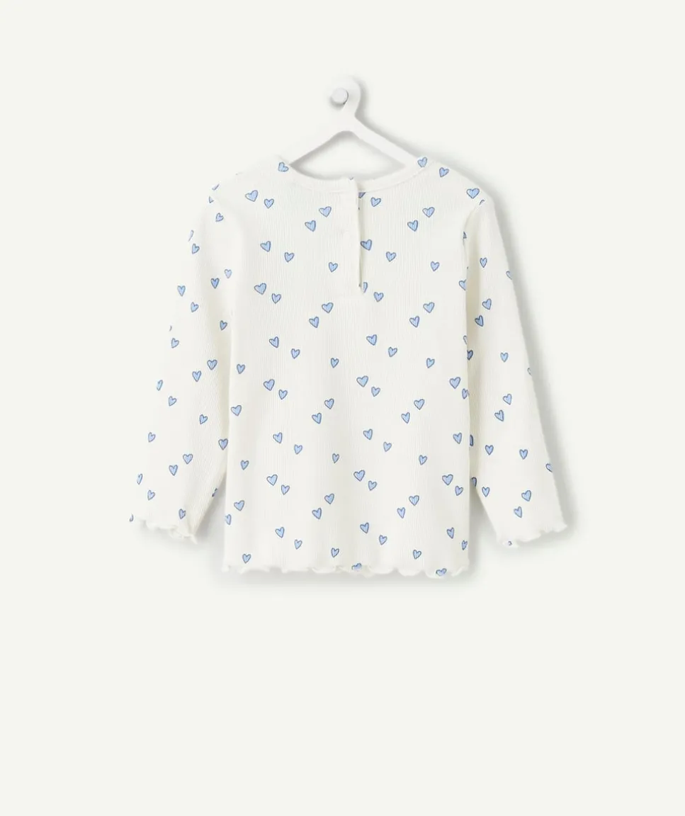 T-shirt bébé fille imprimé coeur