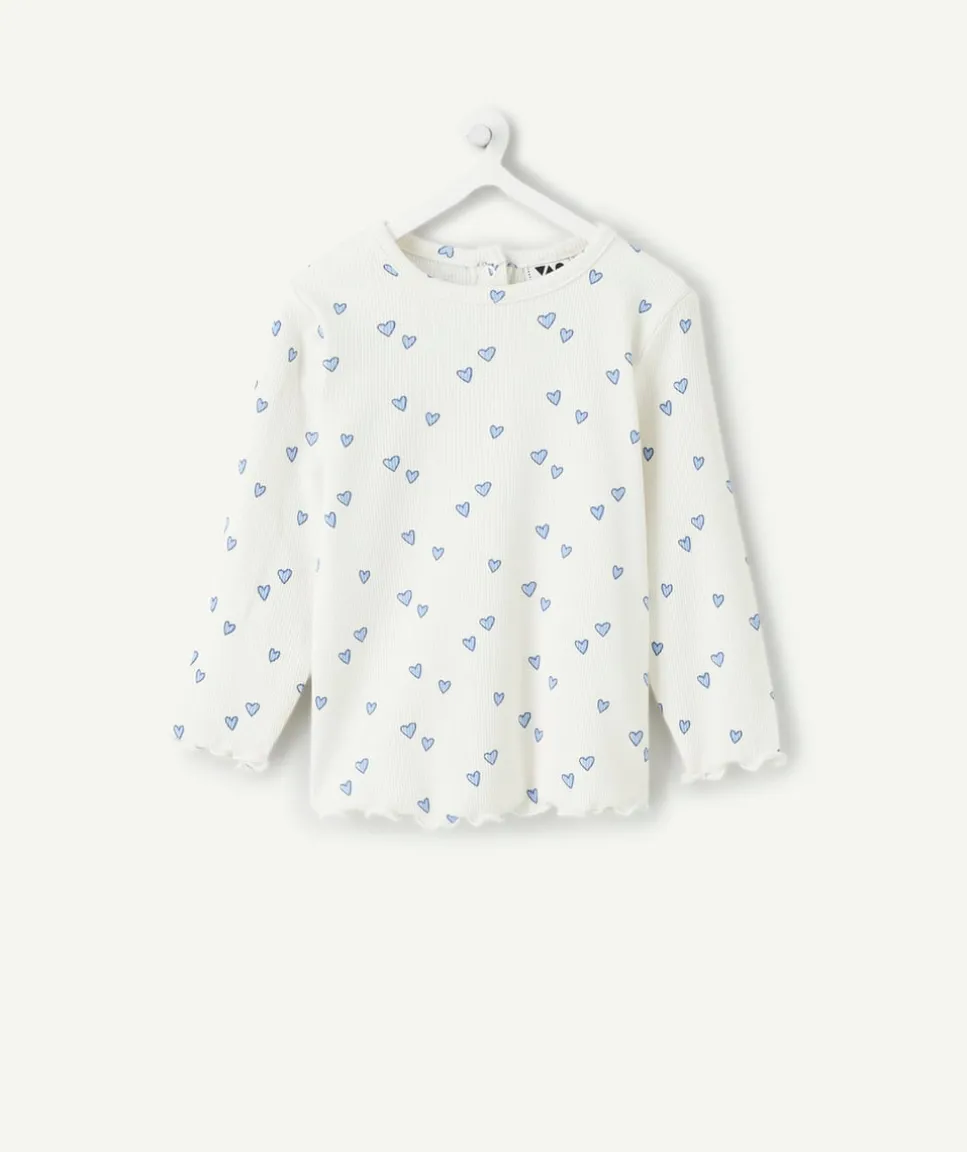 T-shirt bébé fille imprimé coeur