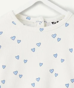 T-shirt bébé fille imprimé coeur