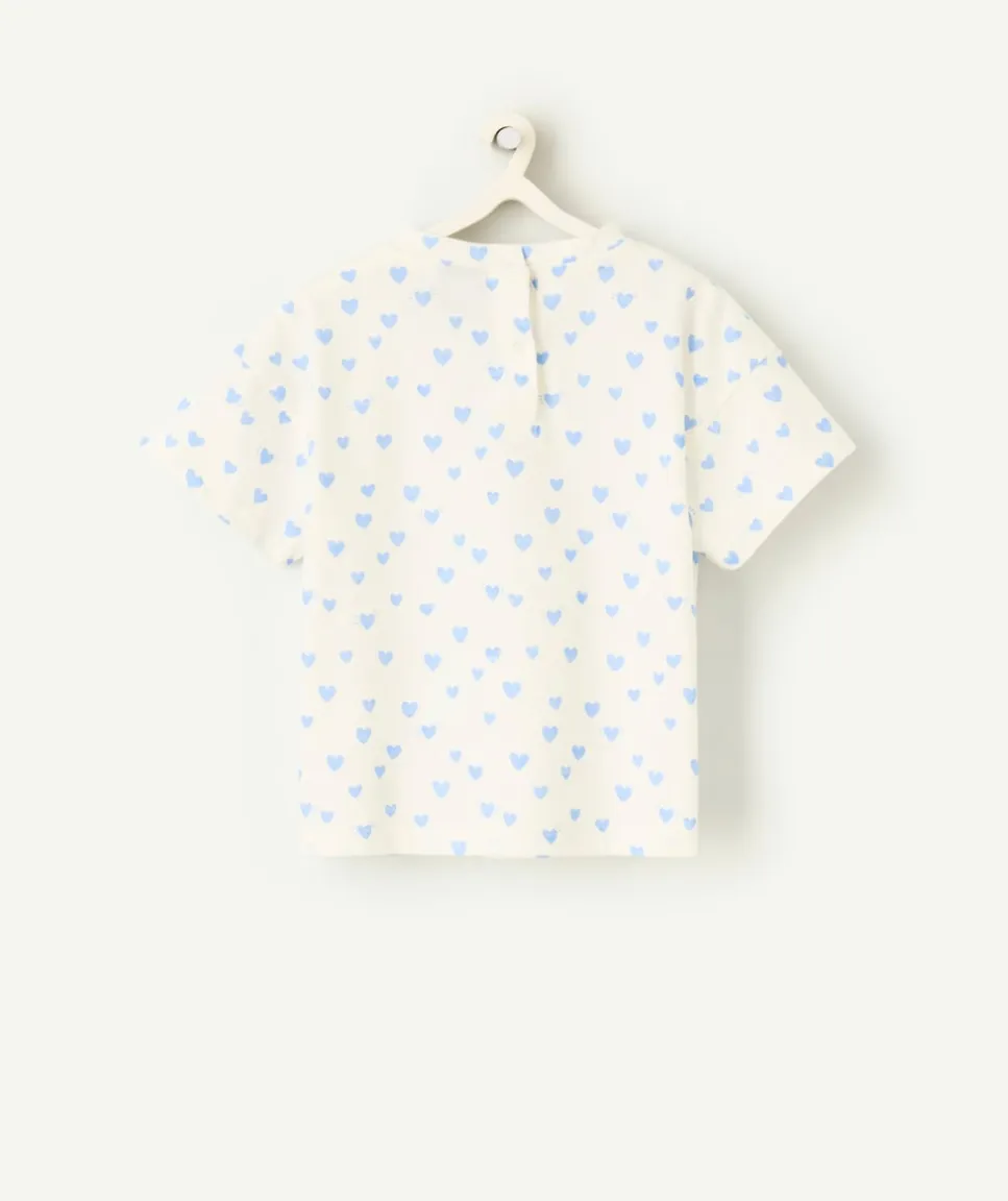 T-shirt bébé fille imprimé cœurs