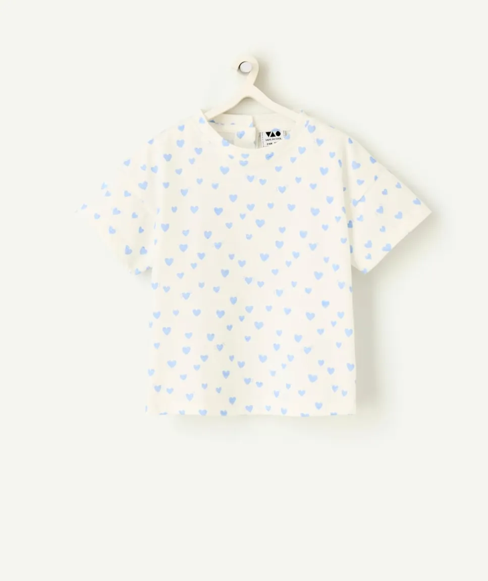 T-shirt bébé fille imprimé cœurs
