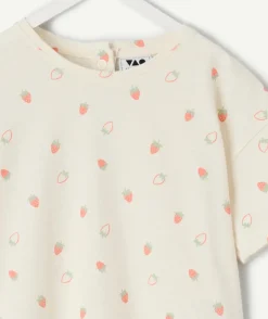 T-shirt bébé fille imprimé fraises