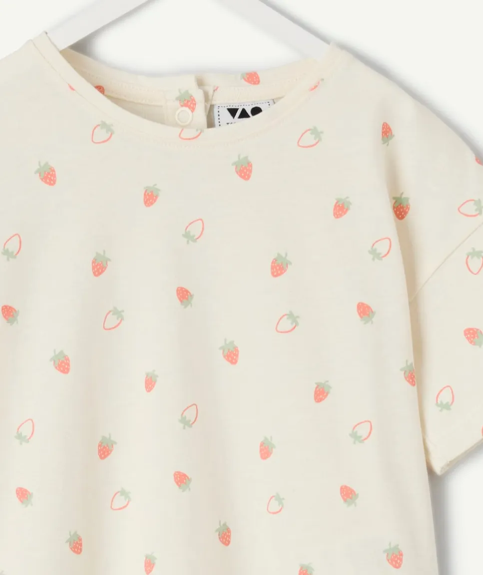 T-shirt bébé fille imprimé fraises