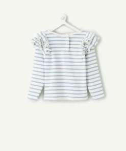 T-shirt bébé fille rayé à volants