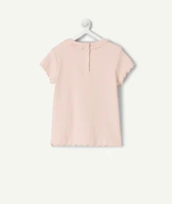 T-shirt bébé fille rose imprimé